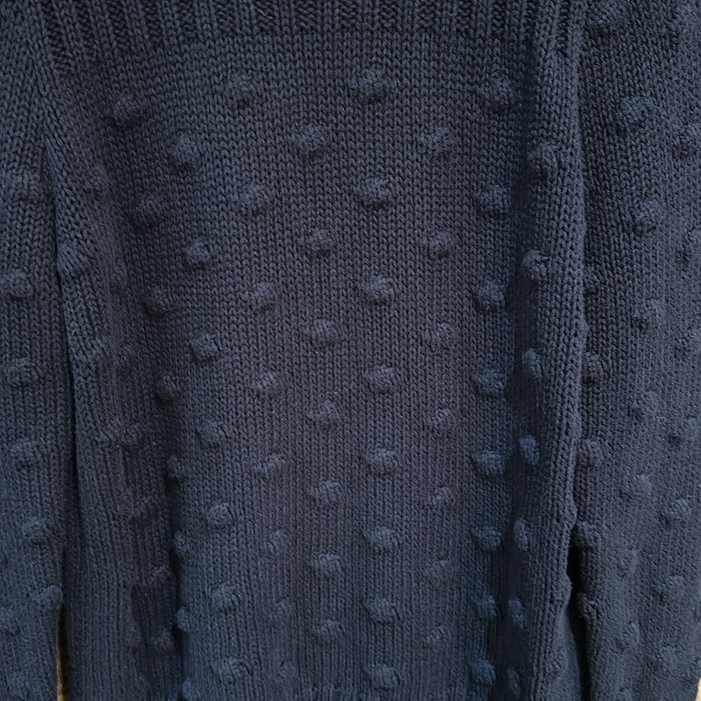 Vince Camuto cotton textured popcorn stitch sweater size medium - Picture 3 of 5